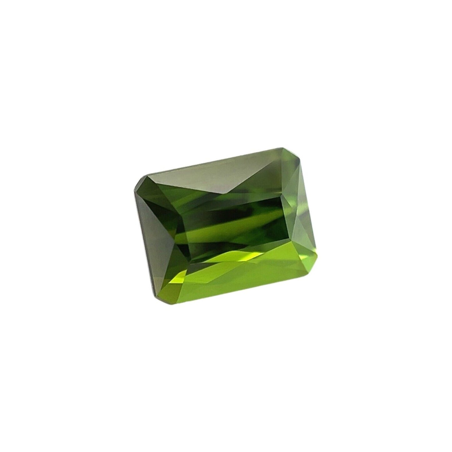 FINE Vivid Green Tourmaline 2.62ct Fancy Scissor Emerald Octagon Cut 8.4x6.5mm