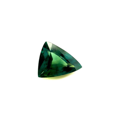 GRA Certified 1.39ct FINE Green Sapphire Triangle Fancy Cut Gem RARE 7.8x6.3mm