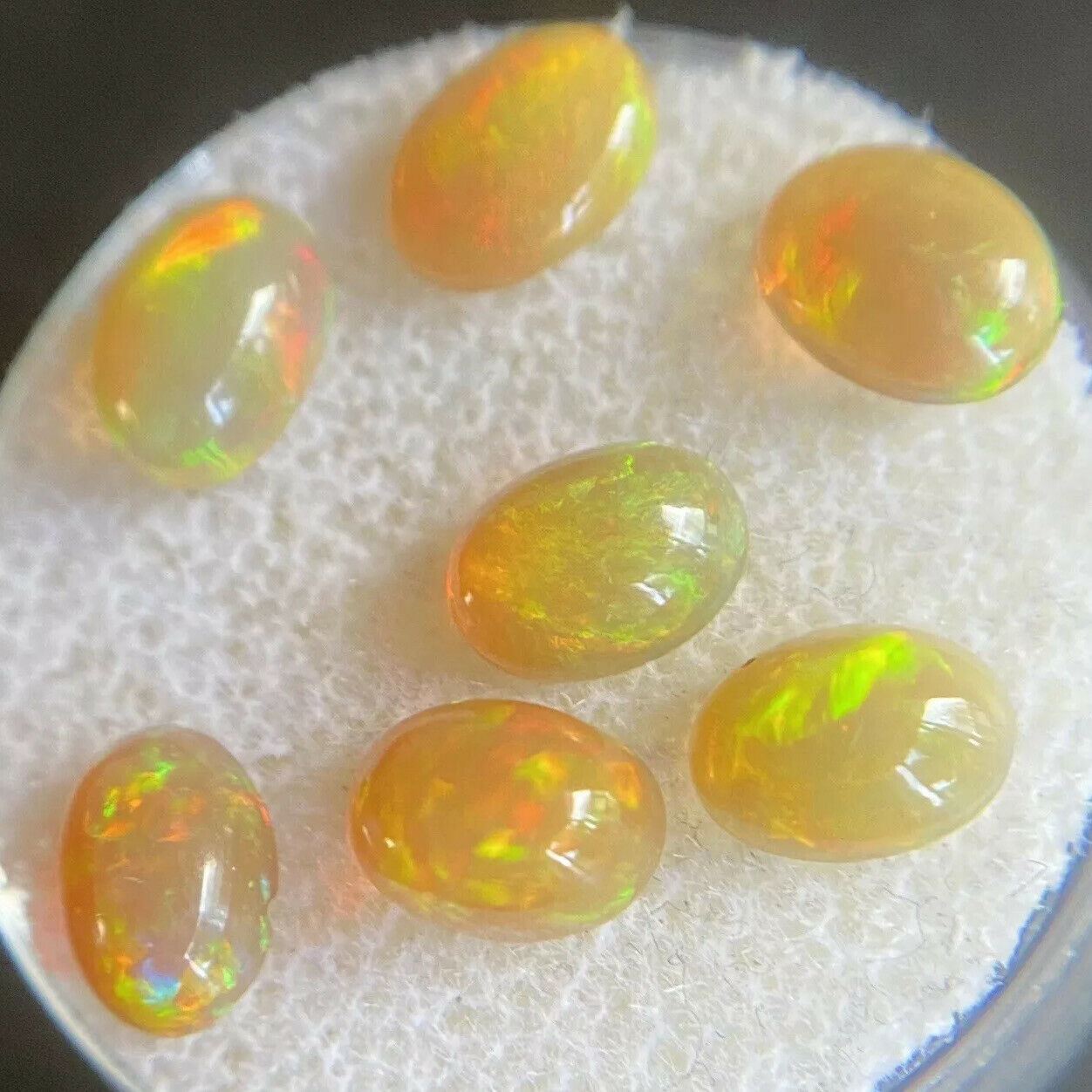 NATURAL Fire Crystal Opal 7x5mm Oval Cabochon 0.4-0.6ct Calibrated Gemstone