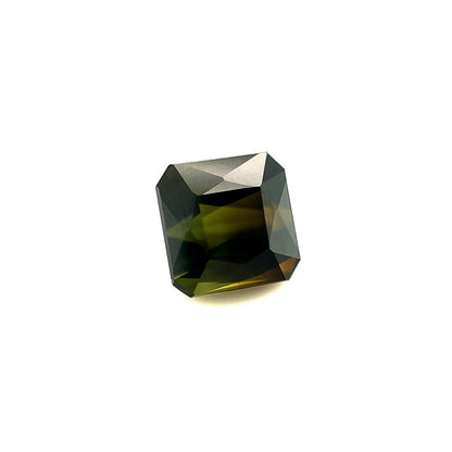 FINE 1.84ct Olive Green Tourmaline Fancy Scissor Emerald Octagon Cut 6.6x6mm VS