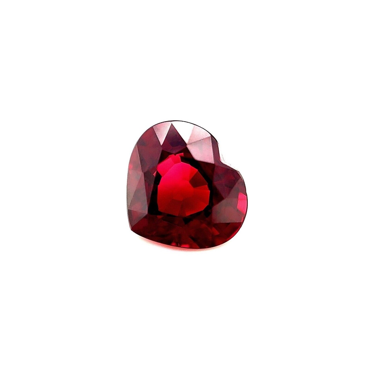 FINE 2.26ct Vivid Purple Pink Rhodolite NATURAL Garnet Heart Cut 8x7.2mm Gem VS
