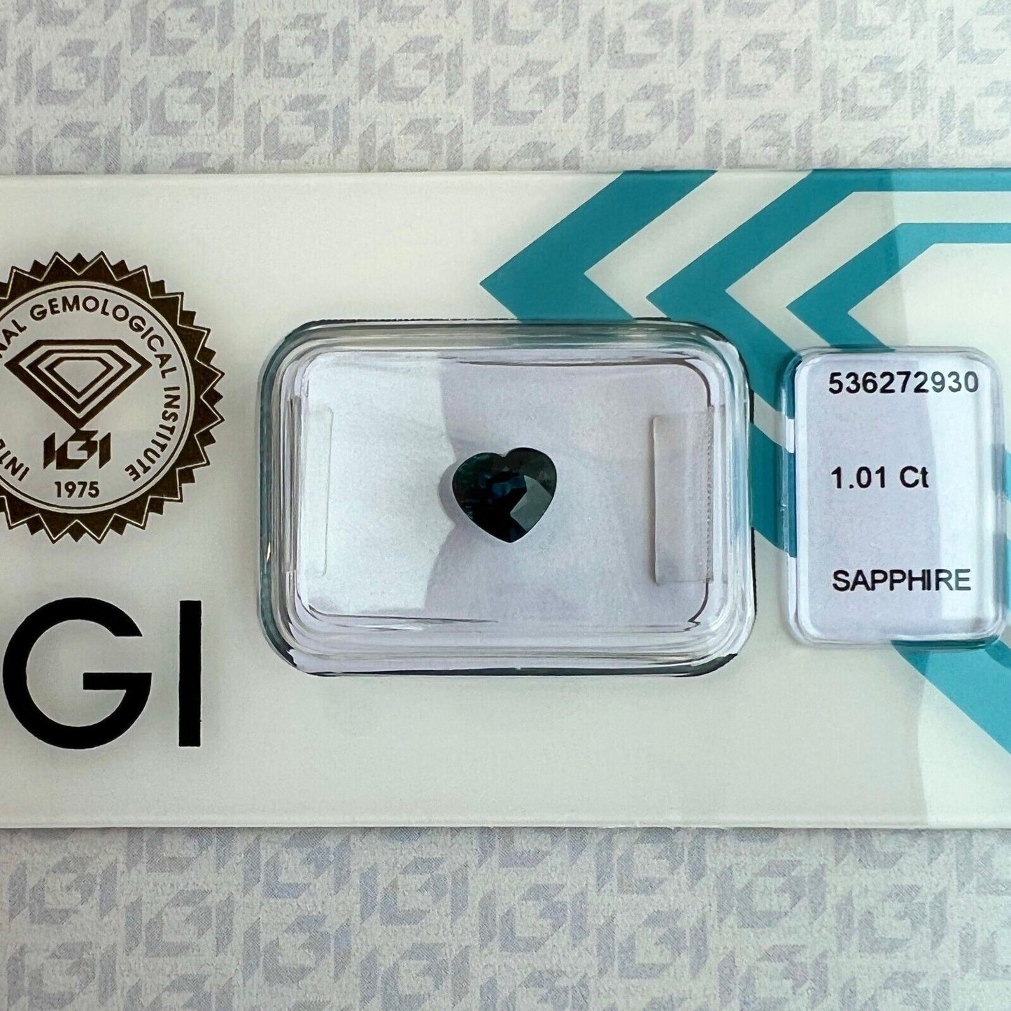 UNIQUE 1.01ct Deep Yellowish Blue RARE Sapphire Heart Cut IGI CERTIFIED