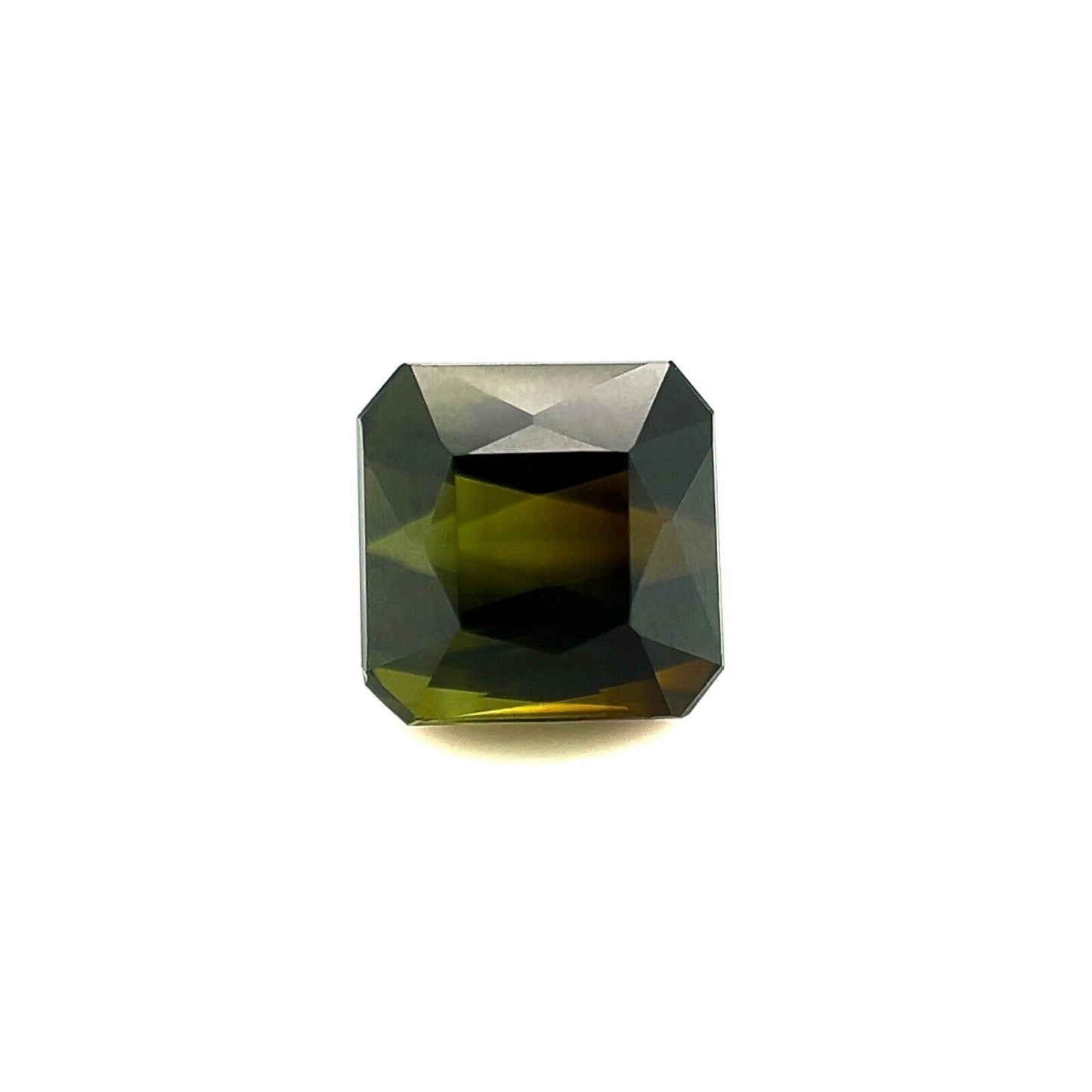 FINE 1.84ct Olive Green Tourmaline Fancy Scissor Emerald Octagon Cut 6.6x6mm VS