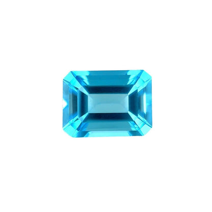 Natural 8x6mm Vivid Swiss Blue Emerald Octagonal Cut Topaz Calibrated Gemstone