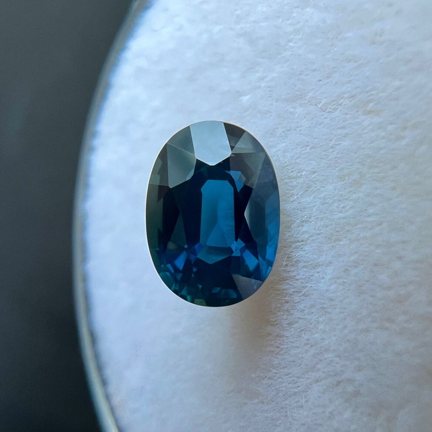 1.03ct NATURAL Vivid Green Blue Sapphire Oval Cut Loose Calibrated Gem 7x5mm VS