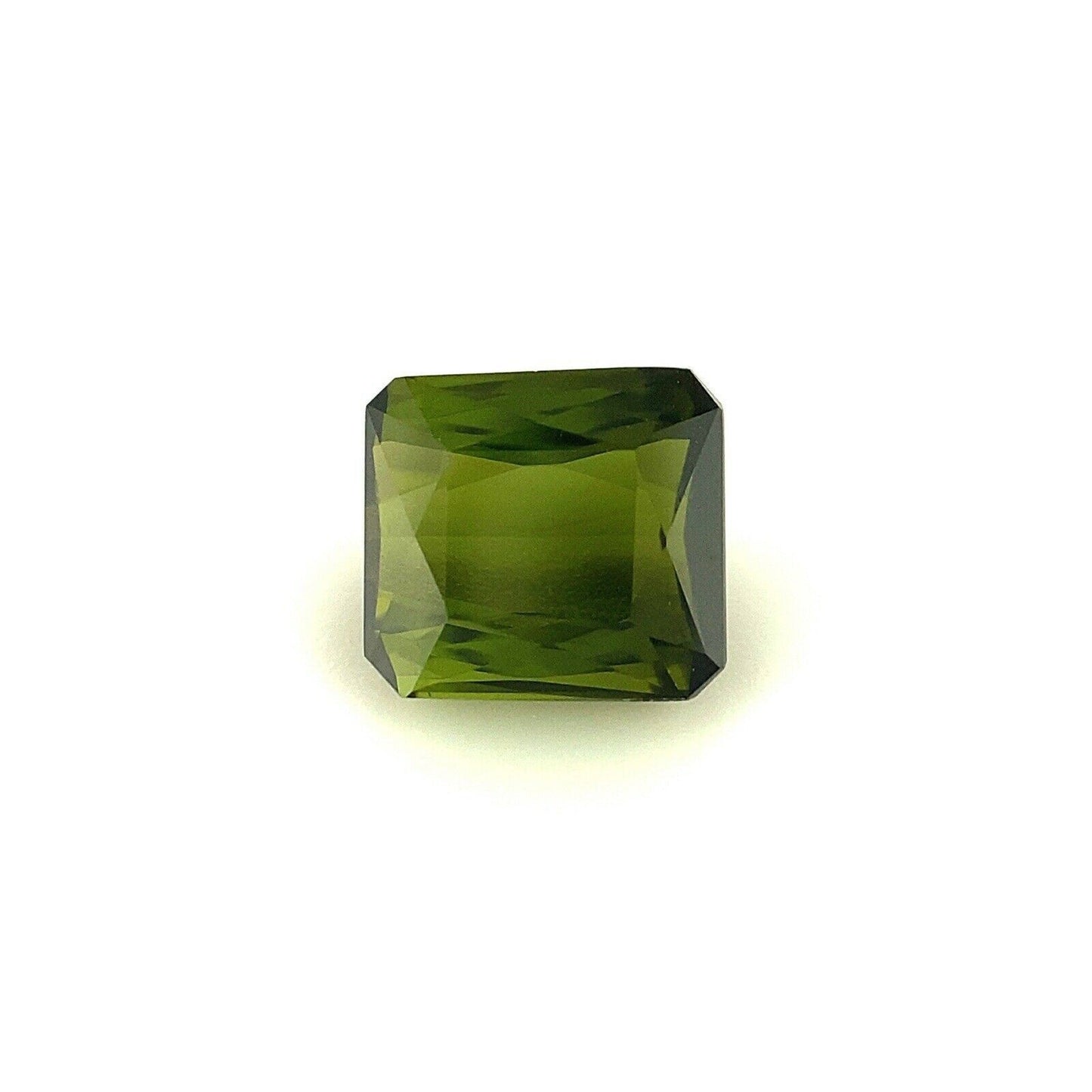 Deep Green Tourmaline 2.12ct Octagon Emerald Cut Loose Gem 7.6x7mm