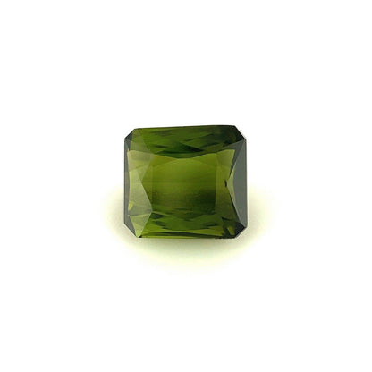 Deep Green Tourmaline 2.12ct Octagon Emerald Cut Loose Gem 7.6x7mm