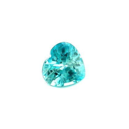 NATURAL 2.38ct Vivid NEON Blue Zircon Heart Cut Loose Gemstone 7.8x7.5mm