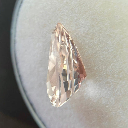 2.01ct Morganite Peach Orange Pink Beryl Pear Teardrop Cut 10.6x7.4mm Loose Gem