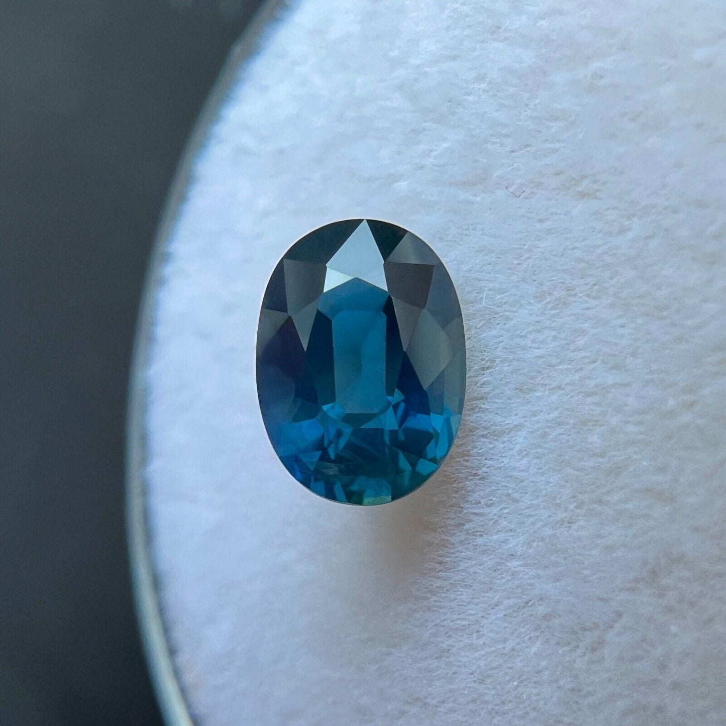 1.03ct NATURAL Vivid Green Blue Sapphire Oval Cut Loose Calibrated Gem 7x5mm VS