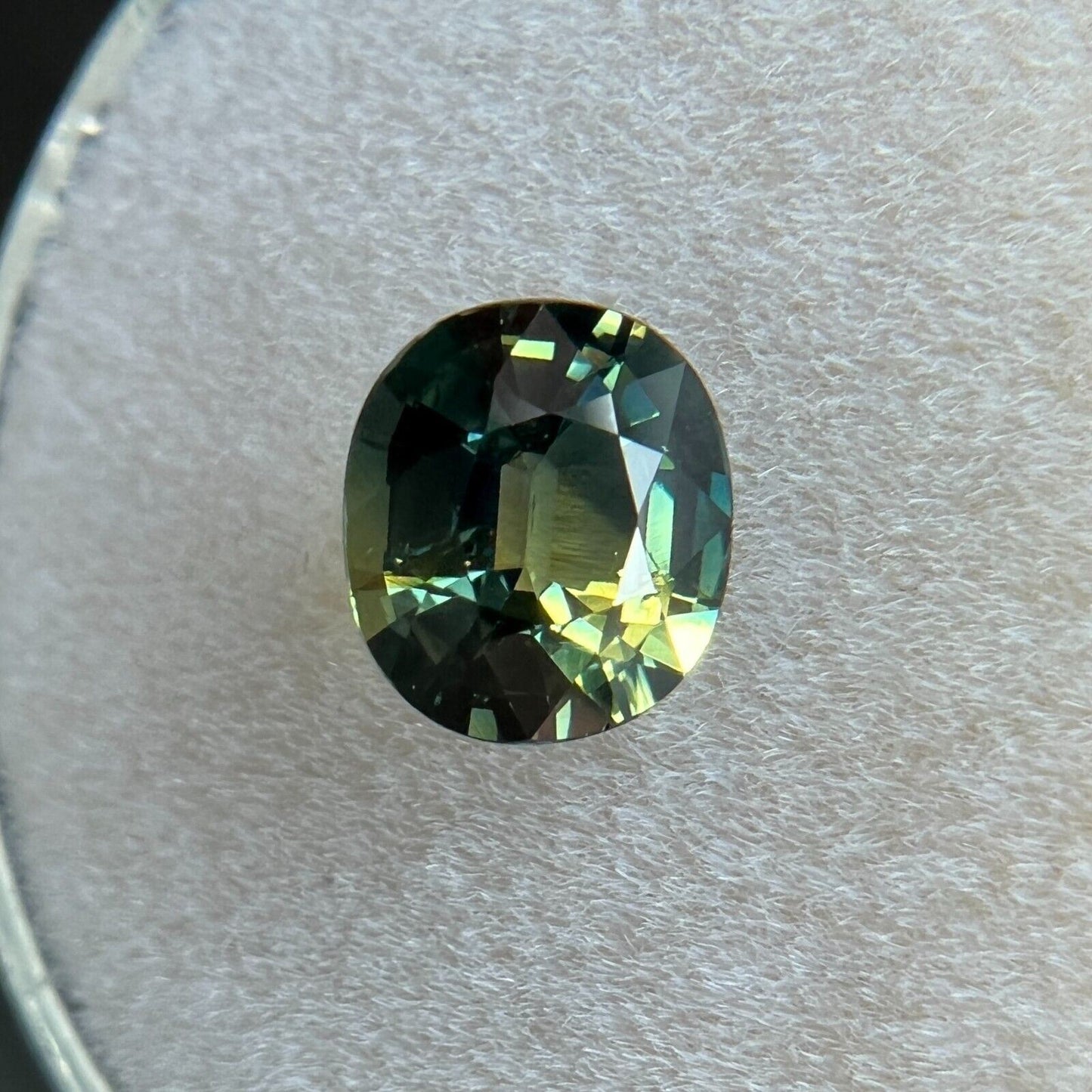 RARE 1.26ct GIA CERTIFIED Parti Colour Thai Sapphire Blue Green Yellow UNTREATED