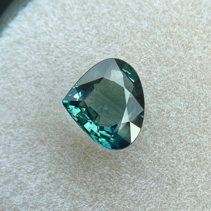 1.30ct Australian Green Blue Teal Sapphire Pear Teardrop Cut Loose Gem 7.4x6.8mm