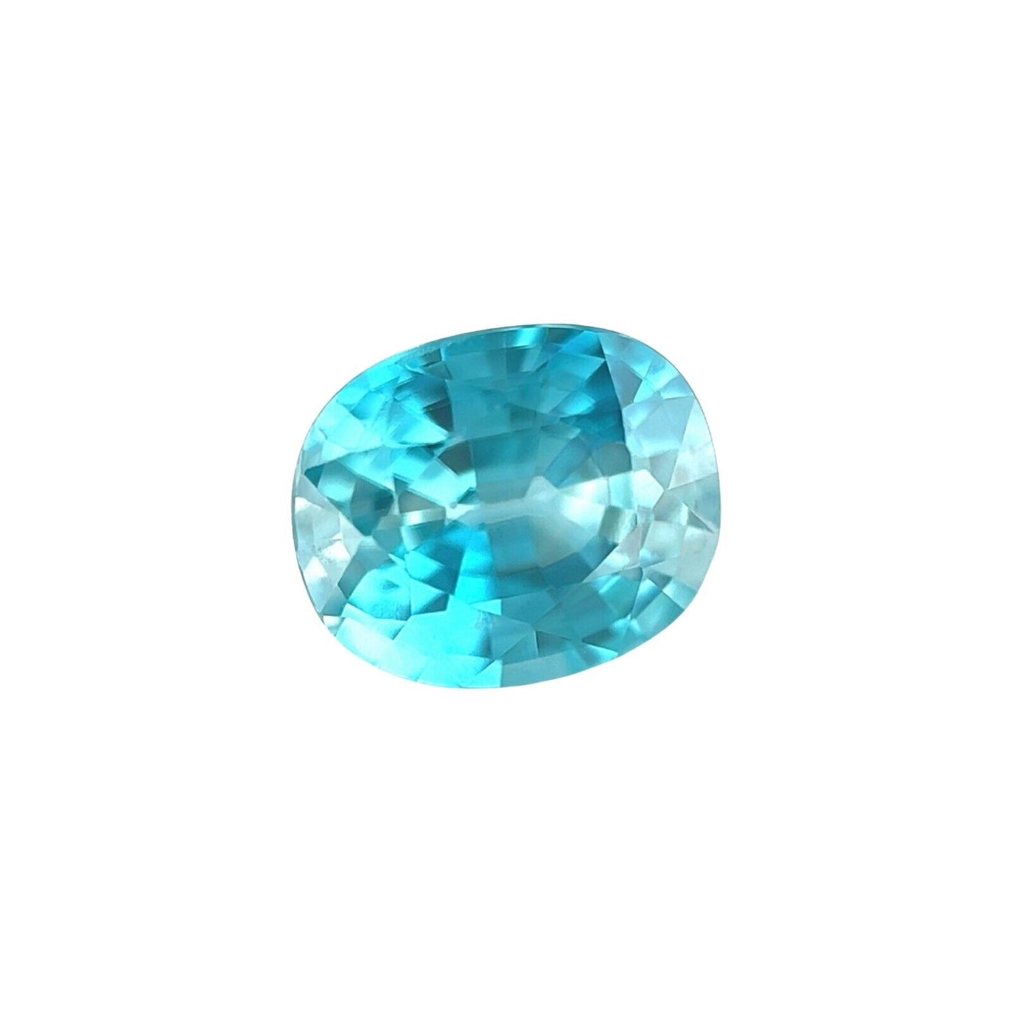 NATURAL 2.03ct Vivid NEON Blue Zircon Cushion Cut Loose Gemstone 7.5x6.3mm VS