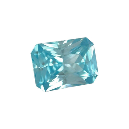 Fine NATURAL 2.50ct NEON Vivid Blue Radiant Cut Loose VVS Gemstone 8.4x6.4mm