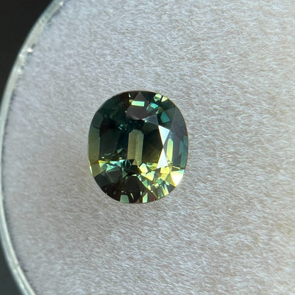 RARE 1.26ct GIA CERTIFIED Parti Colour Thai Sapphire Blue Green Yellow UNTREATED