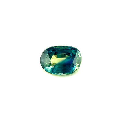 1.00ct NATURAL Parti Colour Blue Green THAI Sapphire Oval Loose Gem 6.5x4.5mm