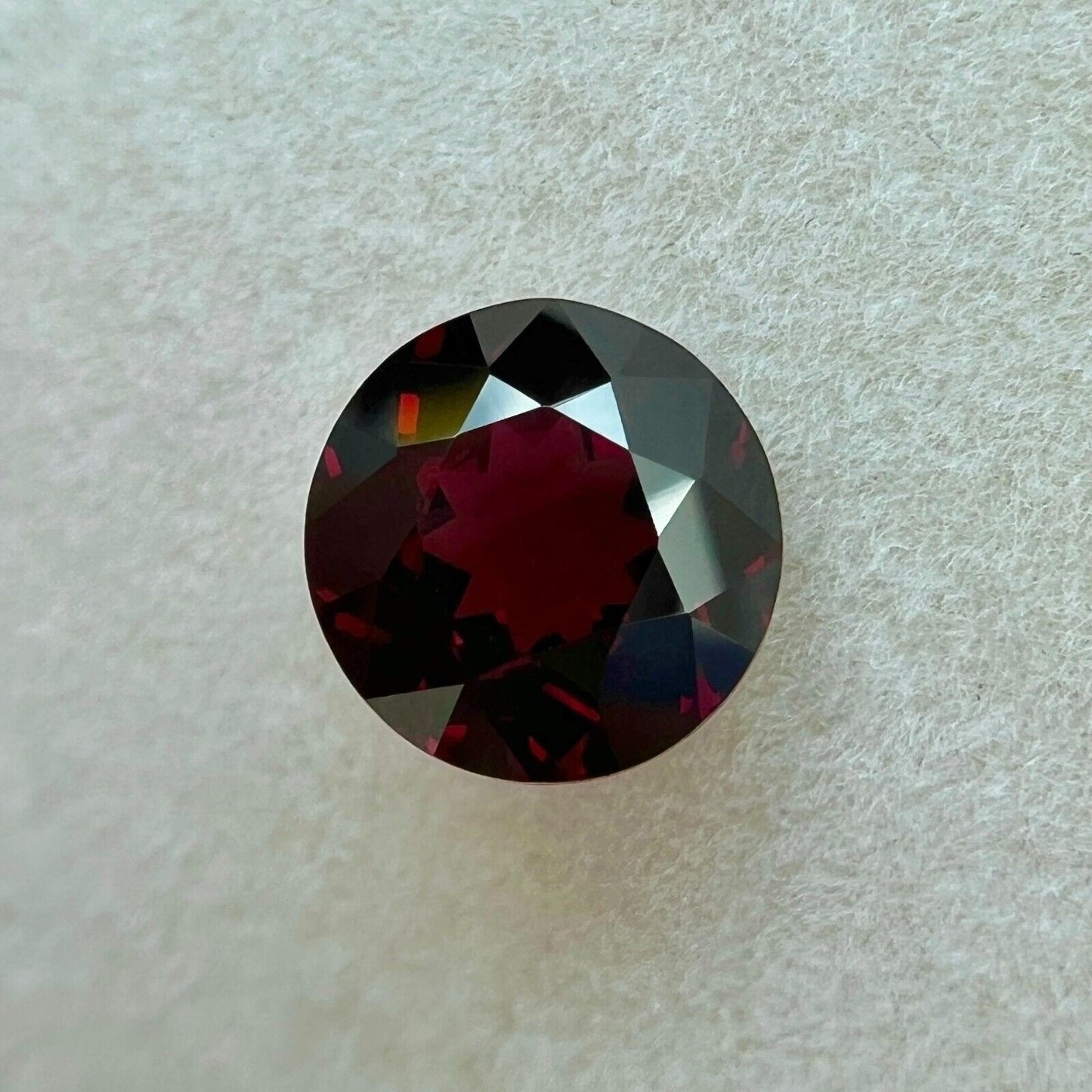 2.89ct NATURAL Purple Red Rhodolite Garnet Round Cut 8.5mm VS Loose Gemstone