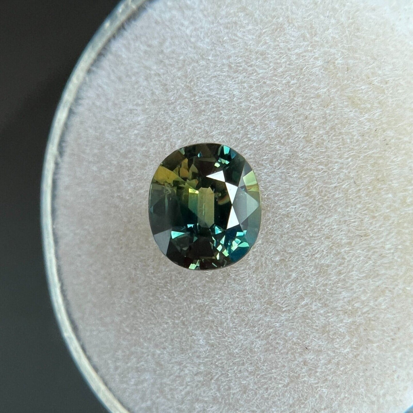 RARE 1.26ct GIA CERTIFIED Parti Colour Thai Sapphire Blue Green Yellow UNTREATED