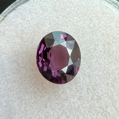 1.91ct FINE Deep Purple Spinel NATURAL Oval Cut 8x7mm Loose RARE Gem VS