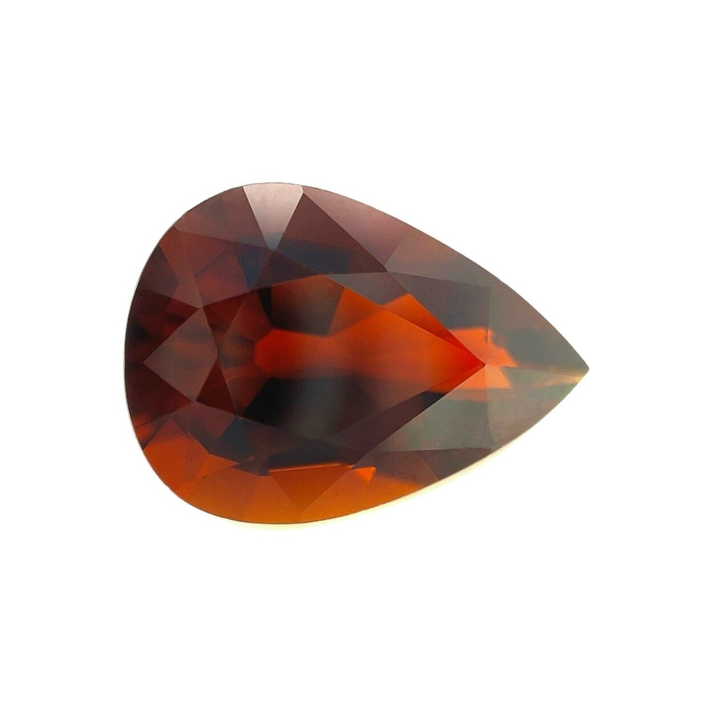 NATURAL 5.51ct Deep Orange Tourmaline Pear Teardrop Cut Loose Gem 15x10.5mm