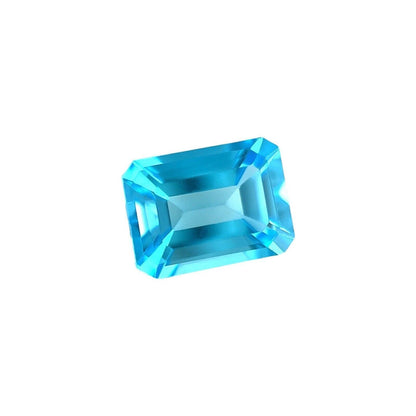 Natural 8x6mm Vivid Swiss Blue Emerald Octagonal Cut Topaz Calibrated Gemstone