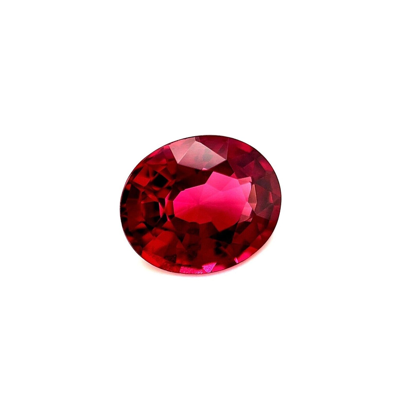 2.02ct Deep Red NATURAL Rhodolite Garnet Oval Cut Loose Gemstone 8.3x7mm VS