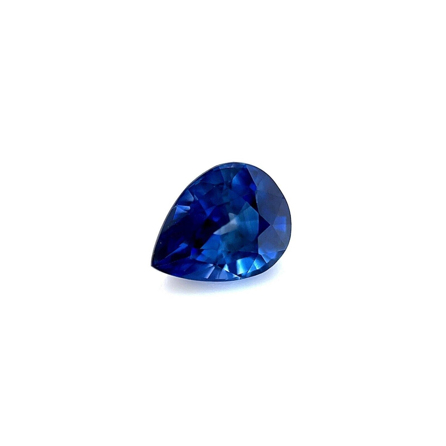 GIA CERTIFIED Natural FINE 1.01ct Vivid Blue Sapphire Pear Teardrop Cut Gem IF