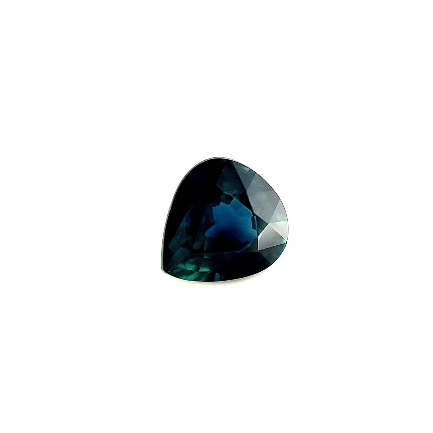 FINE Australian Deep Teal Blue Sapphire 0.96ct Pear Teardrop Cut RARE 6x5.7mm