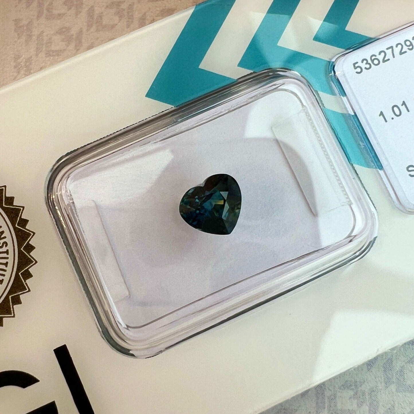 UNIQUE 1.01ct Deep Yellowish Blue RARE Sapphire Heart Cut IGI CERTIFIED