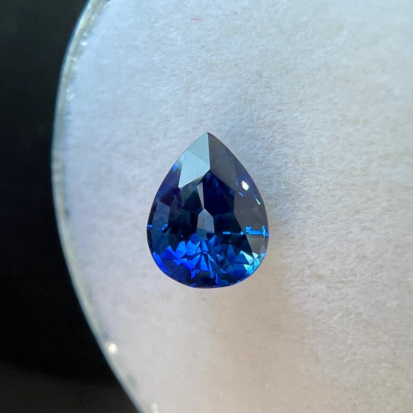 GIA CERTIFIED Natural FINE 1.01ct Vivid Blue Sapphire Pear Teardrop Cut Gem IF