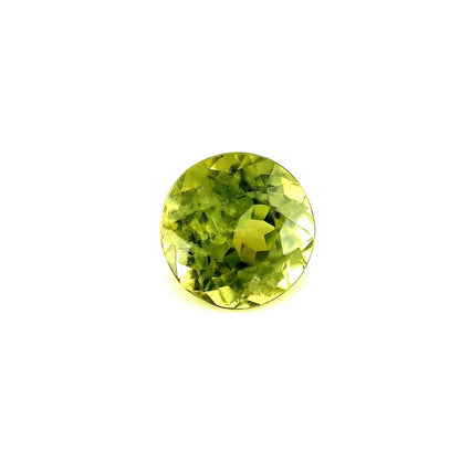 VIVID Yellow Green Sapphire 1.58ct Round Brilliant Cut Loose Gemstone 6.5mm