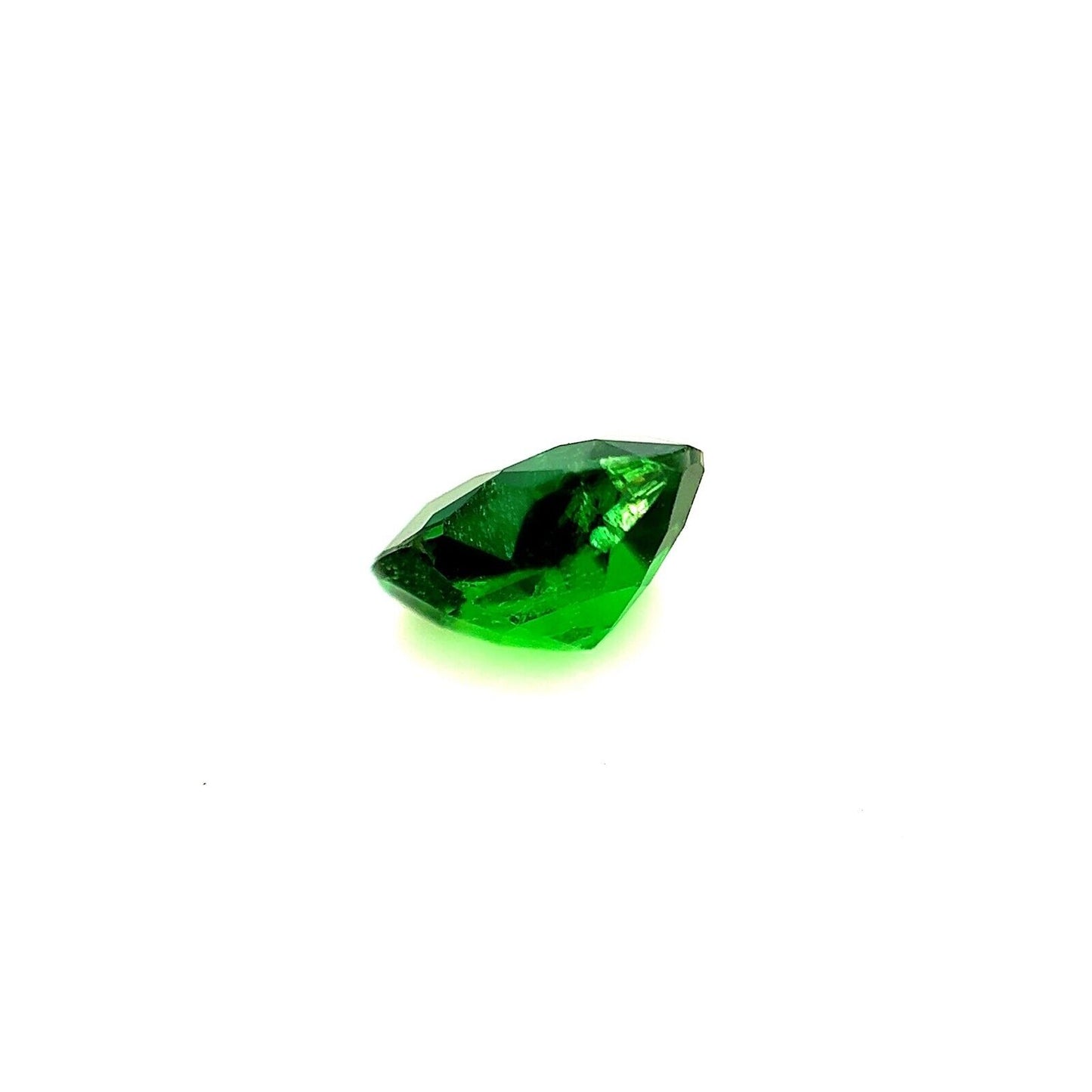 1.06ct Tsavorite Garnet FINE COLOUR Vivid Green Heart Cut Rare Gem 7x5.5mm