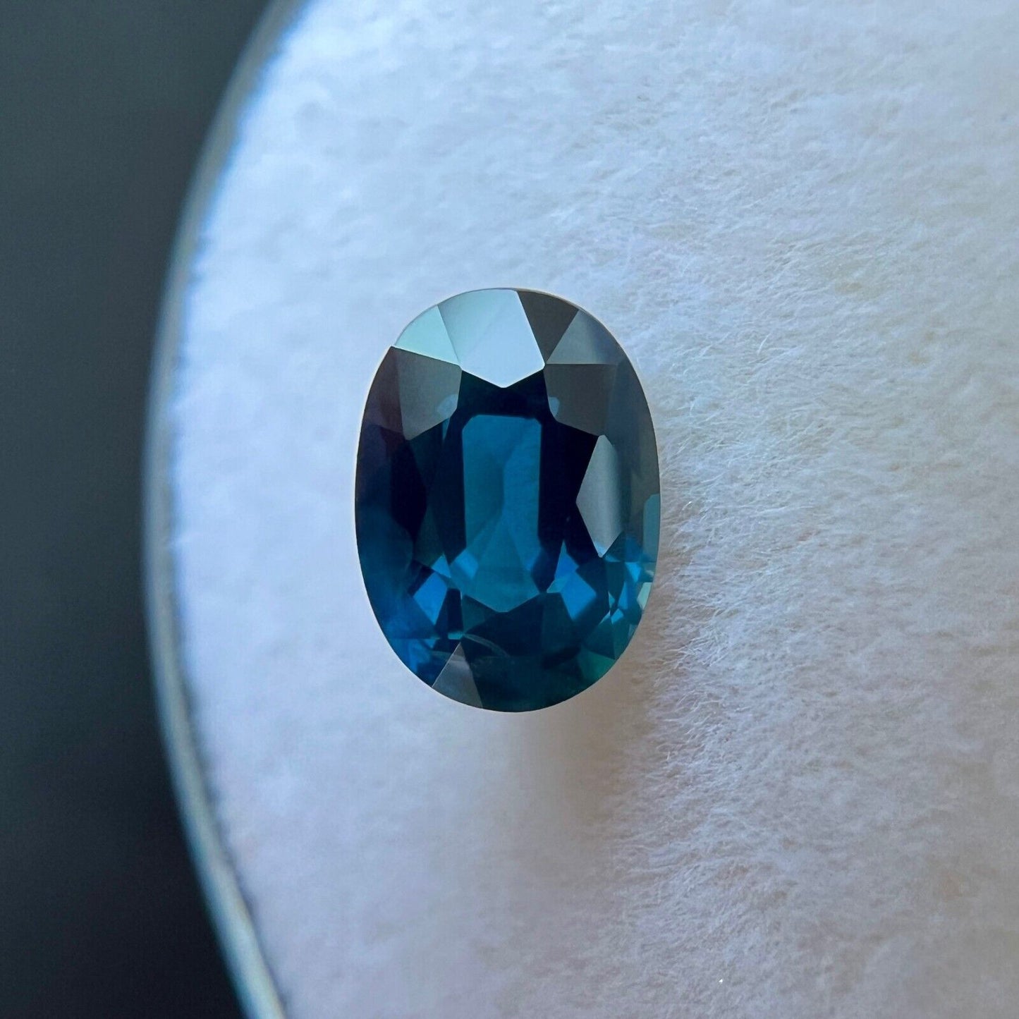 1.03ct NATURAL Vivid Green Blue Sapphire Oval Cut Loose Calibrated Gem 7x5mm VS