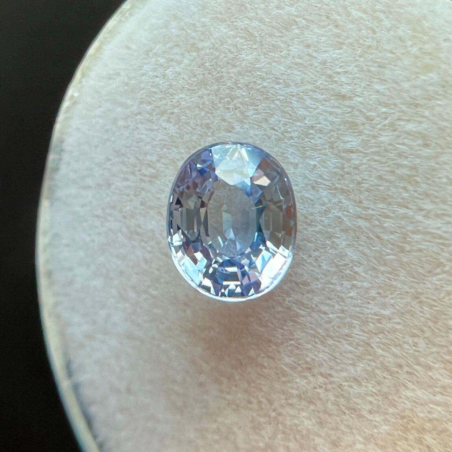 1.25ct Ceylon Light Purple Lilac Blue Sapphire Oval Cut Blue RARE 6.4x5.3mm VS