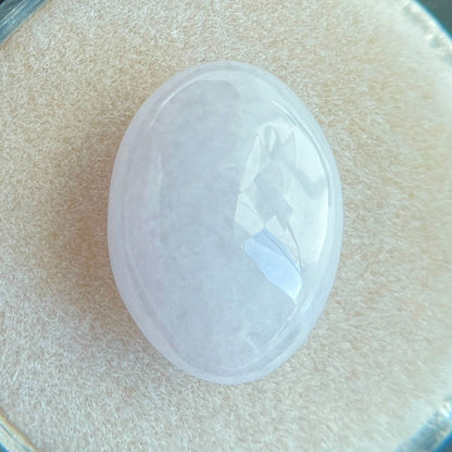 7.73ct Light Violet IGI CERTIFIED Jadeite Jade ‘A’ Grade  Oval Cabochon Blister