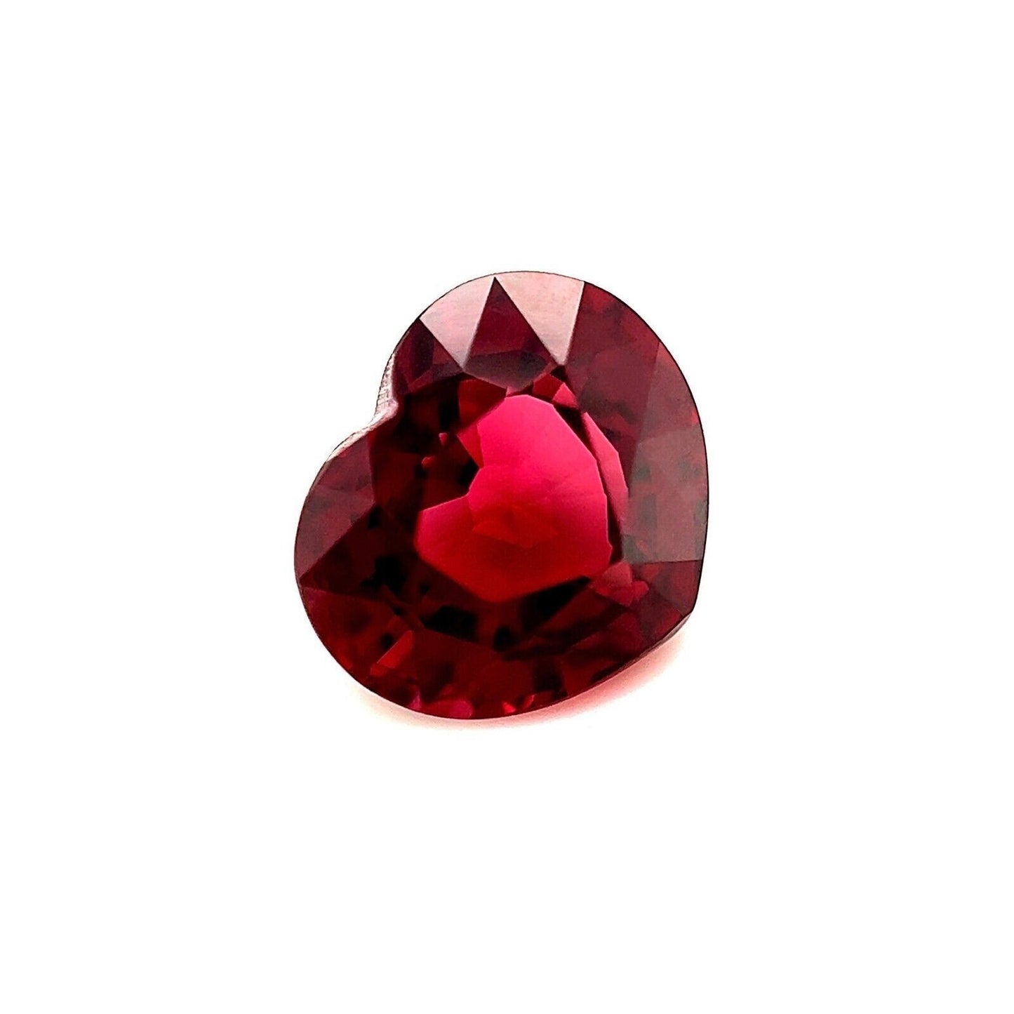 Fine 3.13ct Purplish Pink Rhodolite Garnet Heart Cut Loose Gemstone 9x8mm VVS