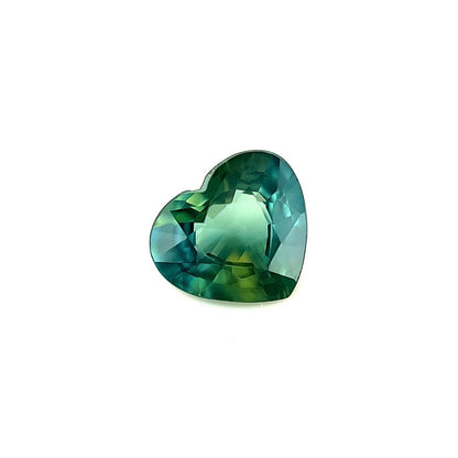 Australian 1.15ct Bi Colour Green Blue Yellow NATURAL Sapphire Heart Cut Gem