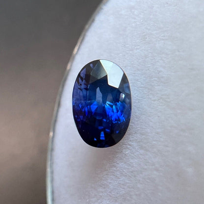 UNIQUE 1.11ct NATURAL Ceylon Blue Bi Colour Sapphire Oval Cut Gem 6.5x4.5mm