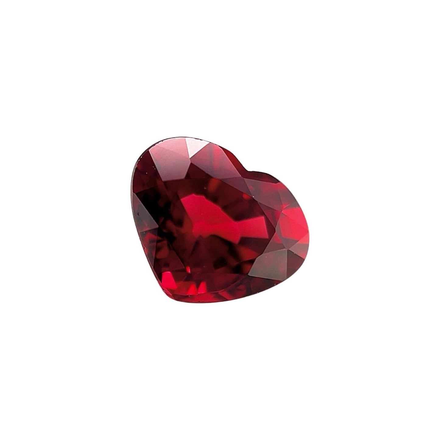 FINE 1.91ct Vivid Red Purple Rhodolite NATURAL Garnet Heart Cut 8x6.4mm Gem VS