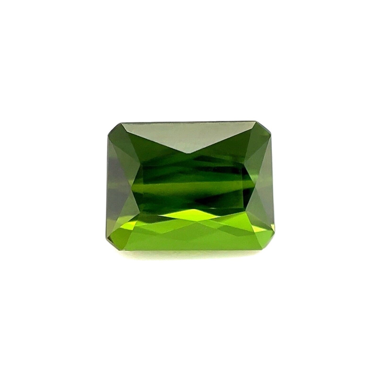 FINE Vivid Green Tourmaline 2.62ct Fancy Scissor Emerald Octagon Cut 8.4x6.5mm