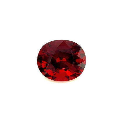 Fine Deep Orange Red Spessartite Garnet 2.18ct Oval Cut 7.7 x6.5mm Loose Gem VVS