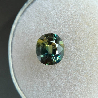 RARE 1.26ct GIA CERTIFIED Parti Colour Thai Sapphire Blue Green Yellow UNTREATED