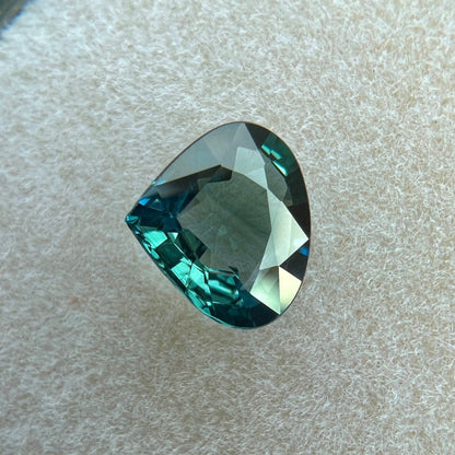 1.30ct Australian Green Blue Teal Sapphire Pear Teardrop Cut Loose Gem 7.4x6.8mm