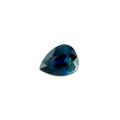 1.03ct Deep Blue Sapphire Pear Teardrop Cut Loose Gemstone 6.7x5.2mm VVS