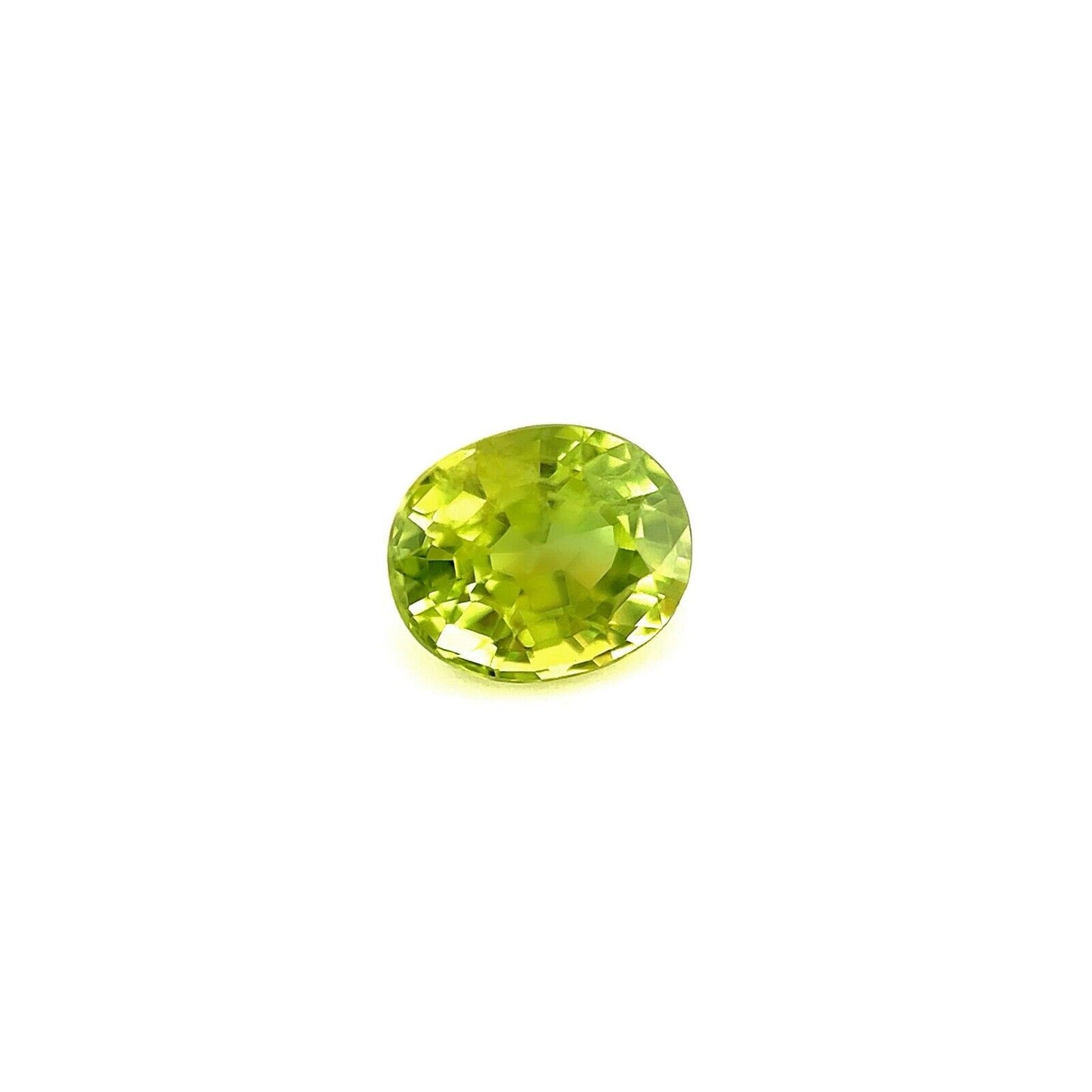 1.01ct NATURAL Sapphire Unique Colour Vivid Yellow Green Oval Cut Gem 6x5mm