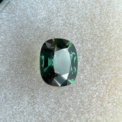 GRA Certified 1.14ct FINE Yellow Green Sapphire Cushion UNTREATED Gem 6.8x5.8mm