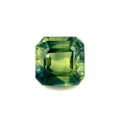 GIA CERTIFIED 1.31ct Parti Colour Sapphire Blue Yellow UNTREATED Emerald Cut Gem