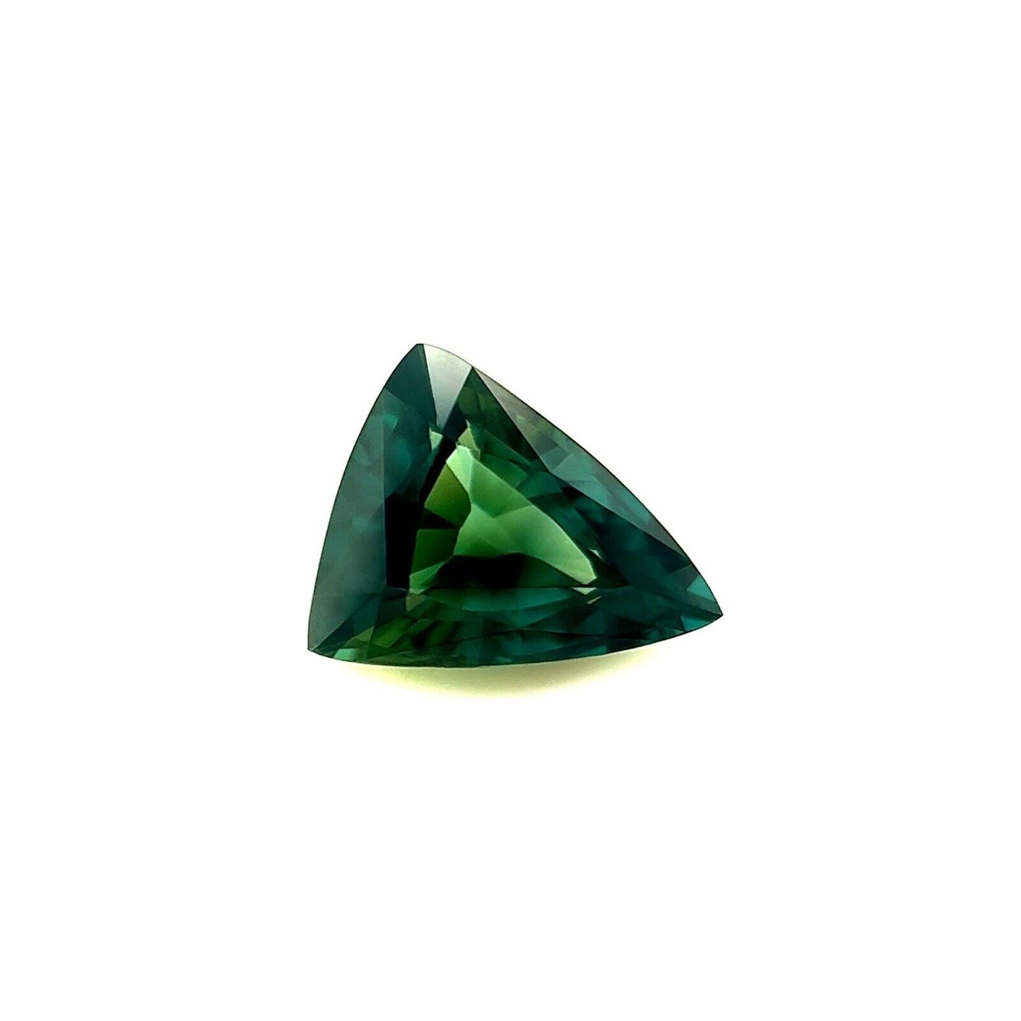 GRA Certified 1.39ct FINE Green Sapphire Triangle Fancy Cut Gem RARE 7.8x6.3mm