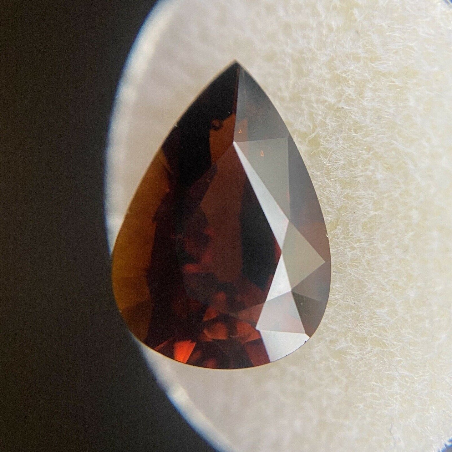 NATURAL 5.51ct Deep Orange Tourmaline Pear Teardrop Cut Loose Gem 15x10.5mm