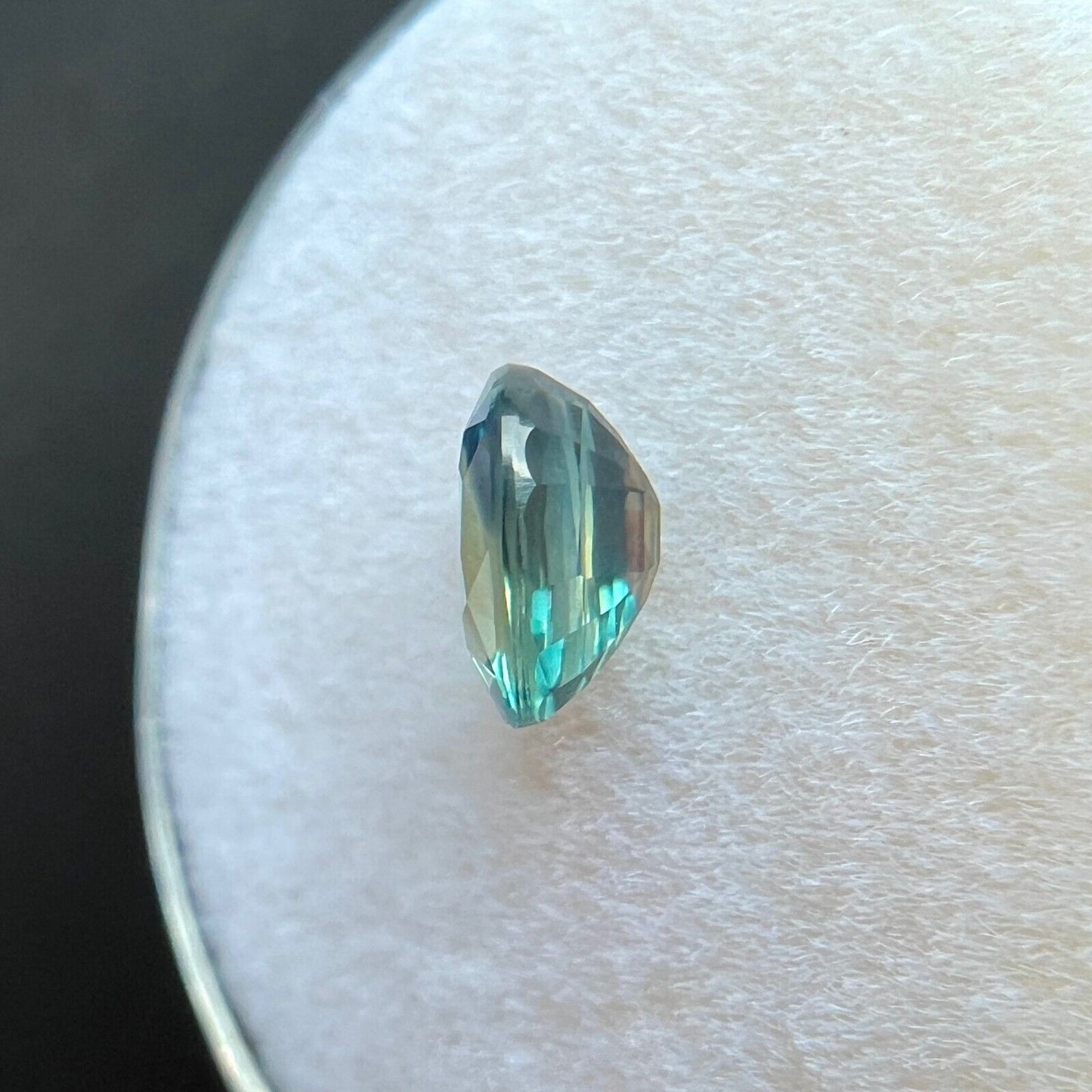 1.00ct NATURAL Parti Colour Blue Green THAI Sapphire Oval Loose Gem 6.5x4.5mm